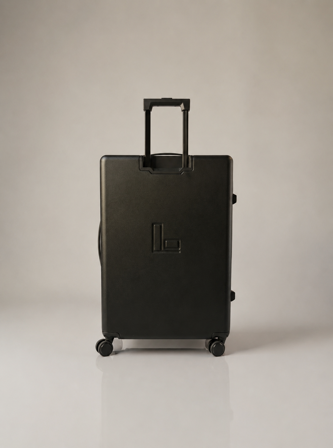 Traveler rolling the Luggical luggage trolley suitcase through an airport